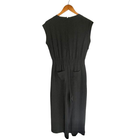 Calvin Klein Black Wide Leg Jumpsuit Size 2 Sleeveless Belted Closet Basic Work - Picture 2 of 10